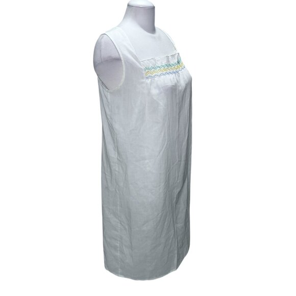 Vintage Sears Womens Sleeveless Nightgown With Embroidered Yoke Sz Small Womens - Picture 11 of 13